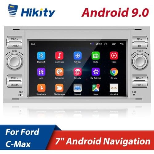 Hikity 2+32GB 2 Din Car Radio Wifi Android Car Radio GPS Navigation Multimedia Player For Ford Focus 2 Mondeo C Max Kuga Fiesta