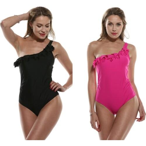 One Shoulder Bikini Women Push Up Set Womens Swimsuit Large Calzedonia Thong Woman Swimwear 2021 Siamese Brazilian Ruffle Sexy