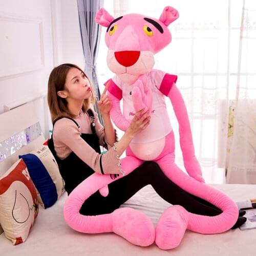 Factory Wholesale Pink Panther Plush Toy Korean-Style GIRLS Heart Pink Panther Doll to Sleep with Pillow for a Girlfriend Gift