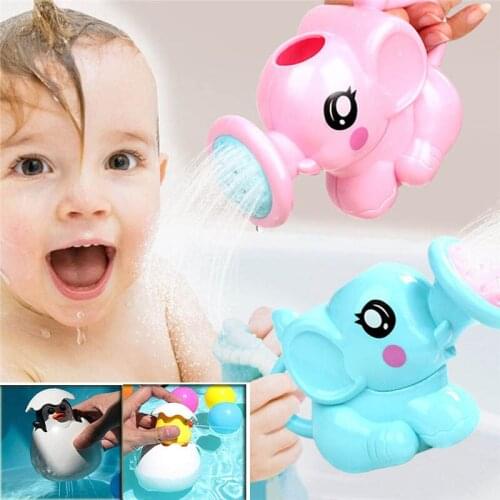 Classic Baby Bath Toys Lovely Plastic Elephant Shape Animal Children Bathroom Water Spray Toys For Baby Shower Swimming Toys Kid
