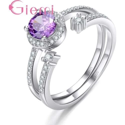 925 Sterling Silver Ring Set For Women Trendy Style Original Jewelry Fashion Engagement Wedding Band Fashion Female Bague