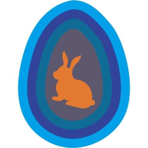 Egg Rabbit Metal Cutting Dies Stencil DIY Scrapbooking Album Stamp Paper Card Embossing Crafts Decor