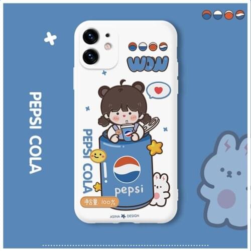 ASINA Cute Cartoon Case For iPhone 11 12 Pro XR X XS Max Soft Liquid Silicone Girl Bumper Cover For iPhone 6 7 8 Plus Funda Capa