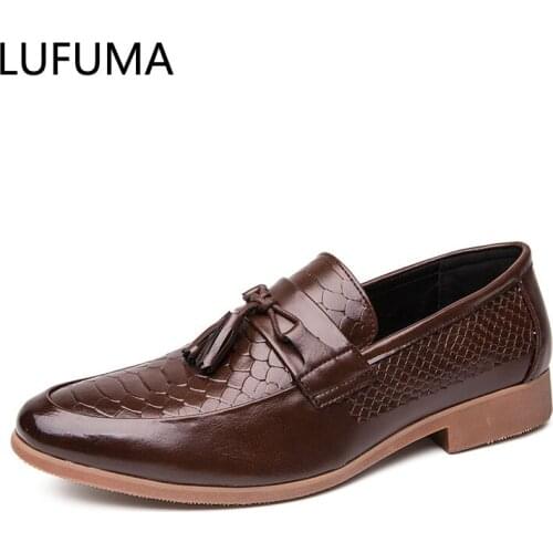 Fashion Luxury Genuine Leather Shoes Men Flats Soothing Breathable Men Loafers Soft Leather Casual Shoes Men Driving Shoes 47