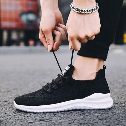New Men Casual Shoes Flying Woven Mesh Breathable Sneakers Casual Men 2021 Light Men Shoes Tennis Shoes