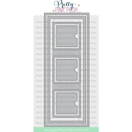 New Slimline-Peekaboo Windows metal Cutting Dies Stencils DIY Scrapbooking Paper/photo Cards Embossing Dies