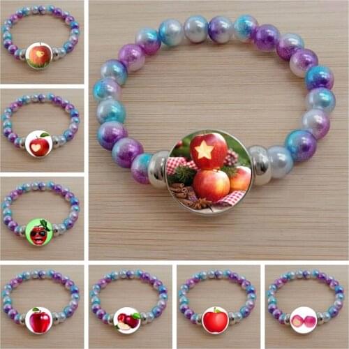 New Creative Love Apple Round Glass Bracelet Teachers Day Gift The best gift for my dear teacher