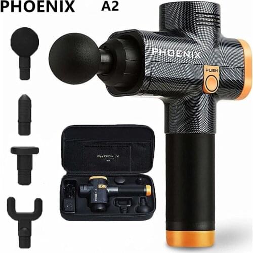 New Phoenix A2 Touch Screen Massage Gun Deep Muscle Massager Muscle Pain Neck Massage Exercise Relaxation Weight Loss Relief