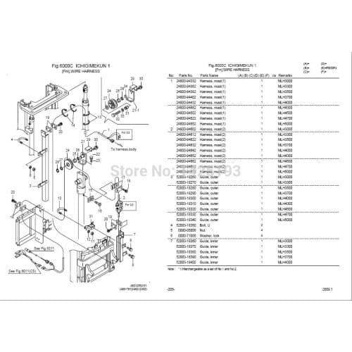 Nyk-Nichiyu Forklift 2012 Spare parts catalog