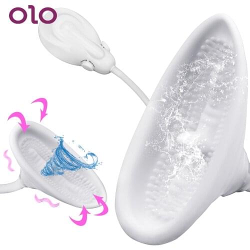 OLO Electric Vacuum Vagina Pump Sucking Tongue Vibrators Nipple Suck Cup Clitoris Stimulator Sex Toys For Woman