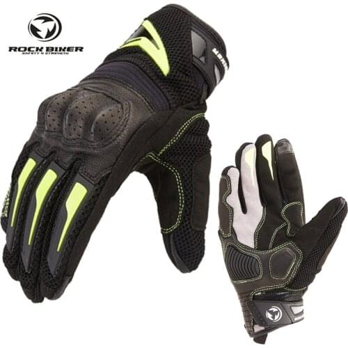 Carbon Fiber Leather For Motorcycle Gloves Breathable Mesh Cloth Motocross Gloves Men Scooter Summer MTB Bike Gloves Accessories