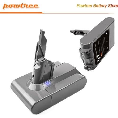 Powtree 21.6V 6.0Ah Rechargeable Battery Li - ion For Dyson 21.6V V7 Animal V7 FLUFFY V7 Pro vacuum cleaner Replacement Parts