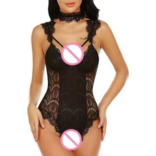 Lingerie Sexy Hot Porn Sexy Lingerie Women Hot Erotic Dress Lace Sexy Lingerie Mesh Open Back See-Through Suspender Bodysuit