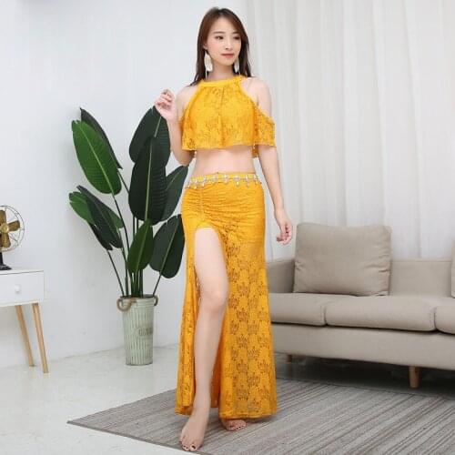 Sexy Lace Womens Belly Dance Clothes Bellydance Practice Costume Professional Oriental Dance Costumes For Women Dancing Wear