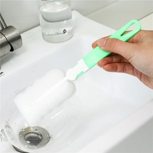 Long Handle Sponge Brush Detachable Cleaning Brush for Washing Mug Long Handle Thermos Cup Brush Non-toxic Brushes Kitchen Tool