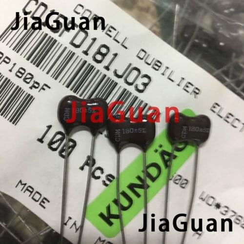 20PCS CDM Silver Mica 500V180PF 5% P6MM mica capacitor 500V 180P 181 180pF/500V CD15FD181J03 500V180P 500V181