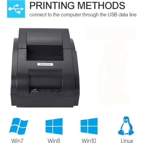Thermal Printer 58 MM Receipt Printers For XP-58IIH Restaurant Supermarket Clothing General Support 58mm USB sticker printer