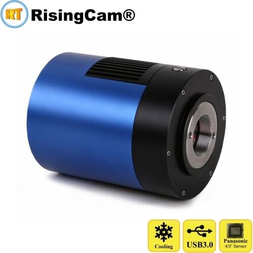 USB3.0 16mp Panasonic 4/3inch CMOS sensor TE cooling temperature control Cool Microscope Camera for darkfield and fluorescent