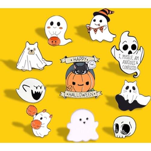 Limited Edition ghost pin Super pet Signature brooches funny Enamel Pin denim Badge for gamer children gift