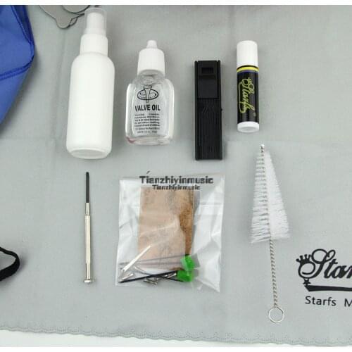 1set new Saxophone Cleaning Tool Thumb Rest Reed Case KitCleaning Cloth + Cork Grease