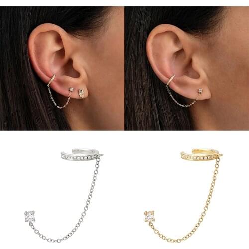 1PCS 100% genuine 925 sterling silver female earrings exquisite fashion earrings zircon jewelry earrings couple gift