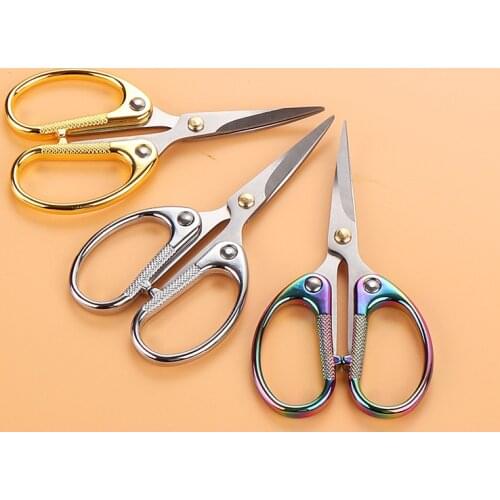 1pcs Curved Scissors Stainles Steel Vintage Retro Sewing Scissors Durable DIY Embroidery Tailor Scissors