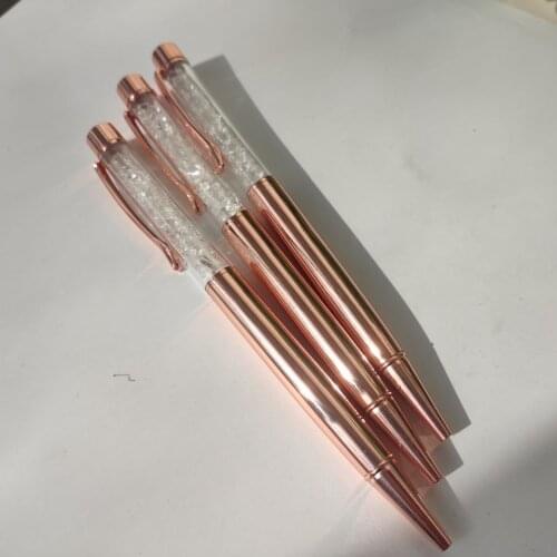 1pcs beautiful White Crystal Rollerball Roller Ball/Ball Point Ballpoint Pen With Diamond In The Top Free Shipping