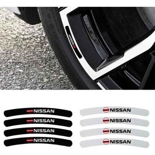 4PCS Car Wheels Rims Decoration Sticker Decal For Nissan Nismo Tiida Teana Skyline Juke X-Trail Almera