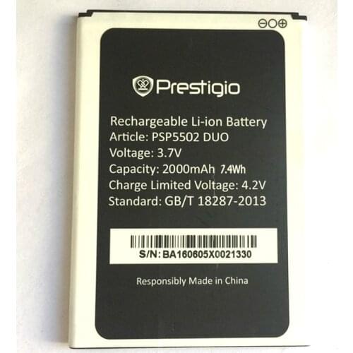 2000mAh Battery For Prestigio Muze A5/PSP5502 DUO/PSP5502DUO/Wize N3/PSP3507 DUO/PSP3507DUO Batteries + track code