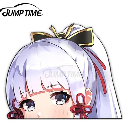 JumpTime 13 x 7.8cm Genshin Impact Noelle Peeker Anime Car Stickers Windows Personality Motorcycle Creative Cartoon 3D Decor