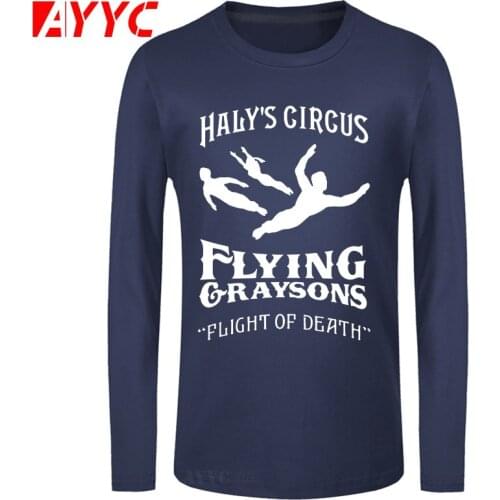 AYYC long sleeve tee 100% Cotton O-neck Custom Printed Tshirt Men T shirt Flying Grayson - Nightwingmen T-Shirt