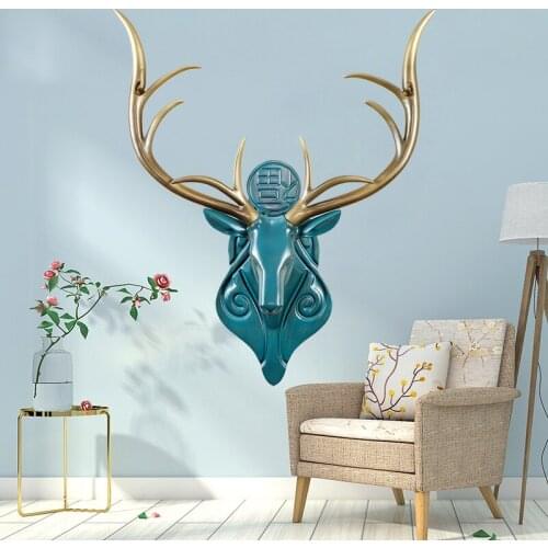 LARGE 3D DEER HEAD SCULPTURE STATUE WALL DECOR HOME DECORATION ACCESSORIES FIGURINE MURALS WEDDING PARTY HANGING DECORATIONS