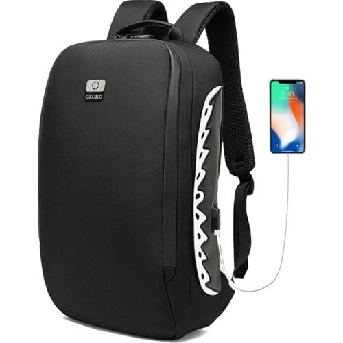Weysfor Large Business Backpack USB External Charge 15.6inch Laptop Shoulder Backpack Men Anti-theft Waterproof Travel Backpack