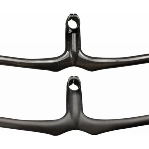Glossy / Matte 3K Carbon Mountain Bicycle Rise Handlebar Integrated Handlebar Stem MTB Cycling Parts