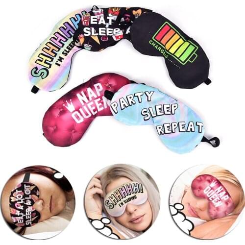 Hot Sale 3D Printing Eye Sleep Masks Sleeping Eye Mask Lovely Eye Care Shade Blindfold Sleep Mask Eyes Cover Sleeping Tools
