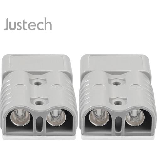 Justech 2Pcs For Anderson Style Plug Connectors 175A 600V AC/DC Power Tool Kit With 1/0 AWG Silver Plated Solid Copper Terminal