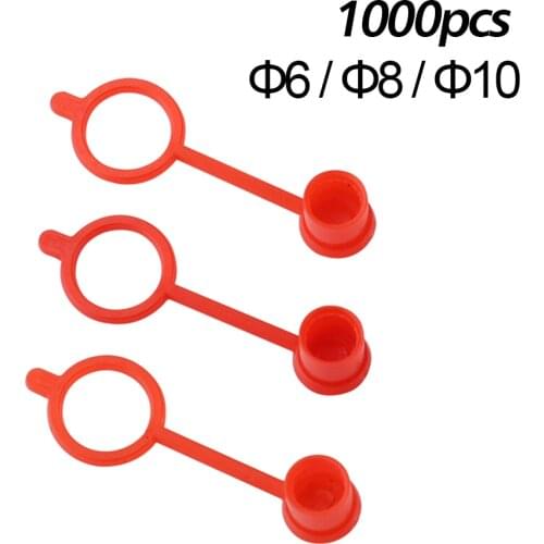 1000pcs M6 M8 M10 RED Polyethylene Plastic Dust Cover Cap Cover for Oil Grease Gun Zerk Fitting