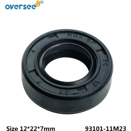 Oversee Outboard Drive Shaft Oil Seal 93101-11M23 12*22*7 Fit Yamaha F9.9