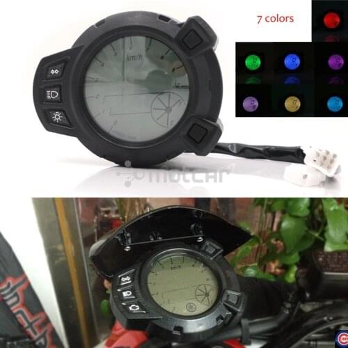 7 Colors Motorcycle Instruments 10000 RMP LCD Speedometer Tachometer for Yamaha Zuma BMK X125 YW125 Speedomerter for Yamaha BWS