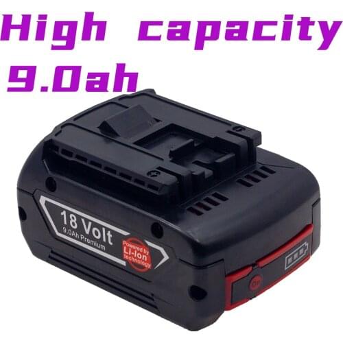 18V 9.0AH Replacement Bosch Power Tool BAT609 BAT618 BAT614 GCB GSS BSH180 GSR GSB RHH JSH 180 Li-Ion Battery Charger Set