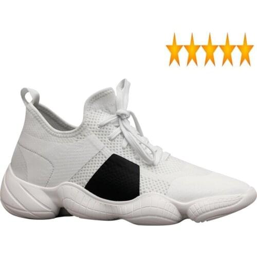 Chunky Designer Sneakers Mesh Men Summer Breathable White Lace Up Light Height Increasing Trainers Hip Hop Shoes