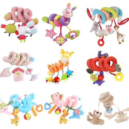 New Infant Toys Baby Crib Revolves Around The Bed Stroller Playing Toy Car Lathe Hanging Baby Rattles Mobile 0-12 Months