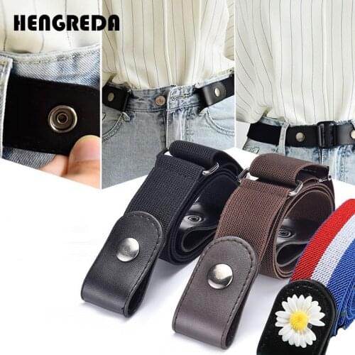 Buckle Free Elastic Belt Women for Girl Lady Dress Jeans Punk Style Comfortable Waist Pants Stretch Lazy Strips No Buckle 2021