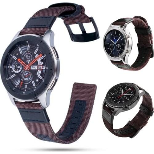 20/22mm leather Strap for Samsung Gear Sport S2 S3 Galaxy Watch Active 42/46mm Watch band for Huami Amazfit Bip Huawei Watch2 gt