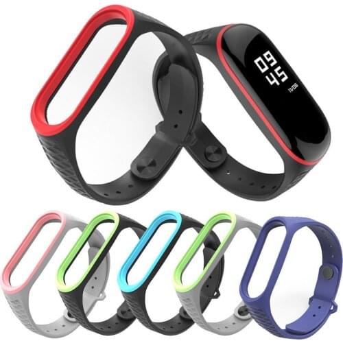 Replacement Soft Silicone Sports Watchband Wrist Strap for Xiaomi Mi Band 3 4 Wearable Devices Smart Accessories