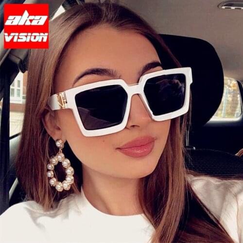 AKA VISION 2021 Vintage Sunglasses Women Luxury Brand Eyeglasses Women/Men Square Sun Glasses For Men Oculos De Sol Feminino