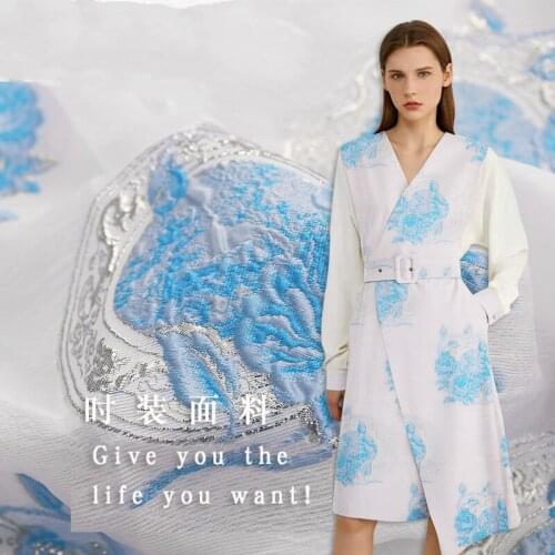 Fabric By The Yard Sewing Hanfu Dresses for Women 2020 Supplies Polyester Jacquard Material Clothing Quilting Cheongsam