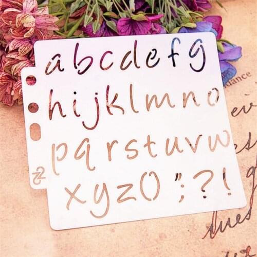 14.1*13cm Lower letter scrapbook stencils spray plastic mold shield DIY cake hollow Embellishment printing lace ruler Easter