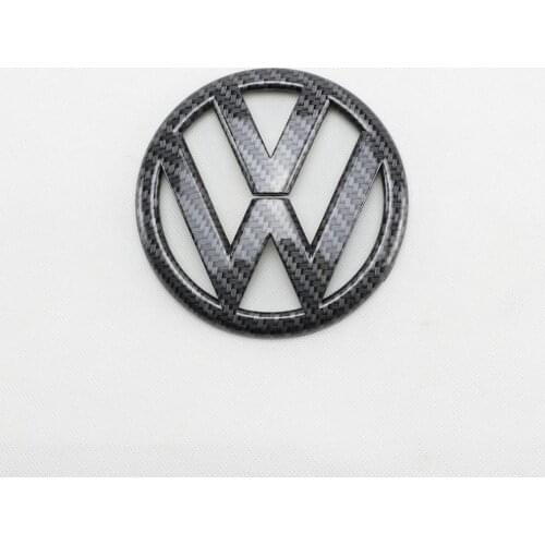 110mm Carbon Fiber Rear Trunk Lid Badge Logo Emblem Replacement for Volkswagen Golf MK6 2009 2010 2011 2012