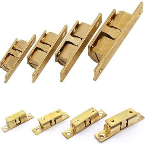 1 Set Door Lock Door Touch Latch Cabinets Interlock Switch Chassis Cabinet Spring Ball Locker Adjustable Brass Door Buckle